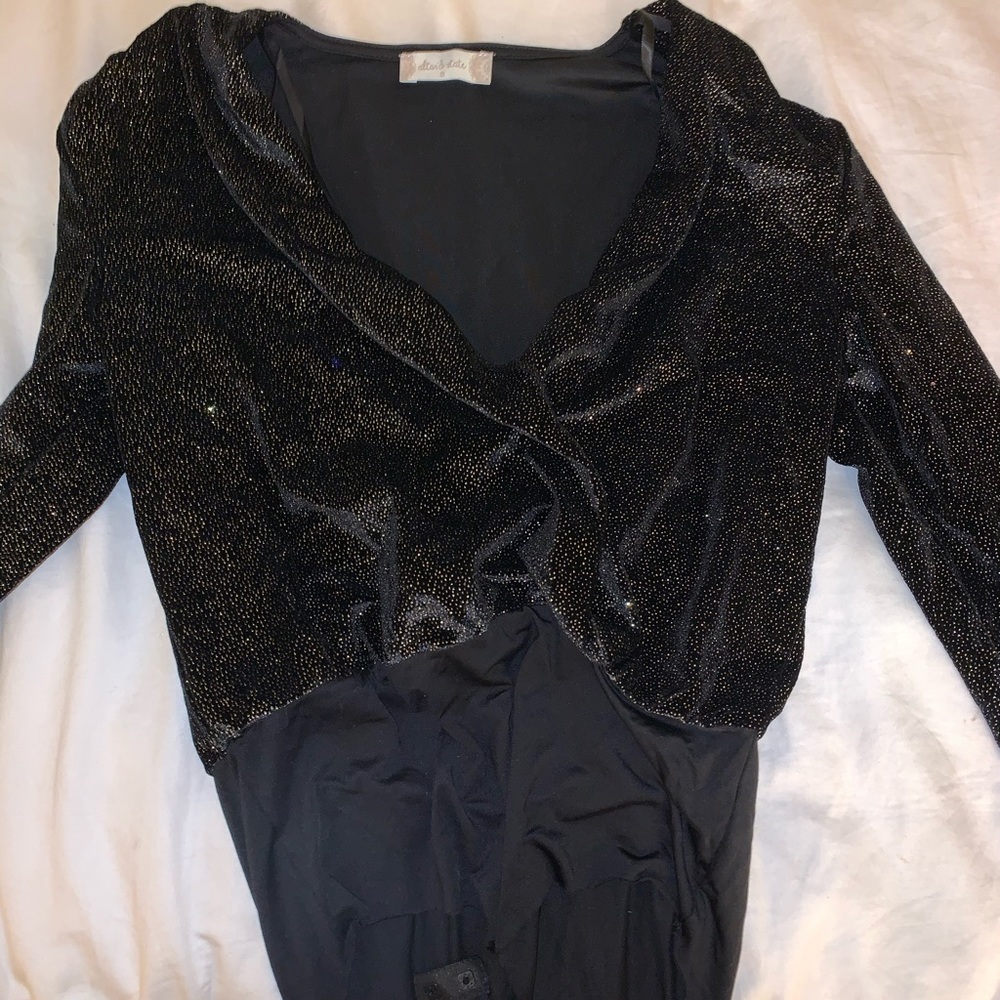 Altard State shimmer black and gold bodysuit